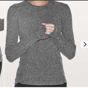 Lululemon Runderful long sleeve top, in Rush Jacquard Black White